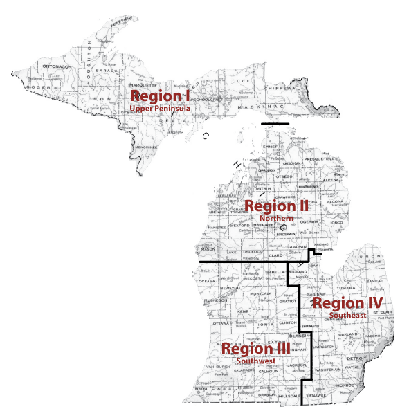 Michigan Region Map